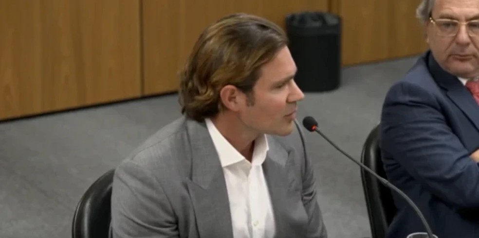 Daniel Vorcaro em depoimento à Polícia Federal, em dezembro de 2025. — Foto: PF via BBC