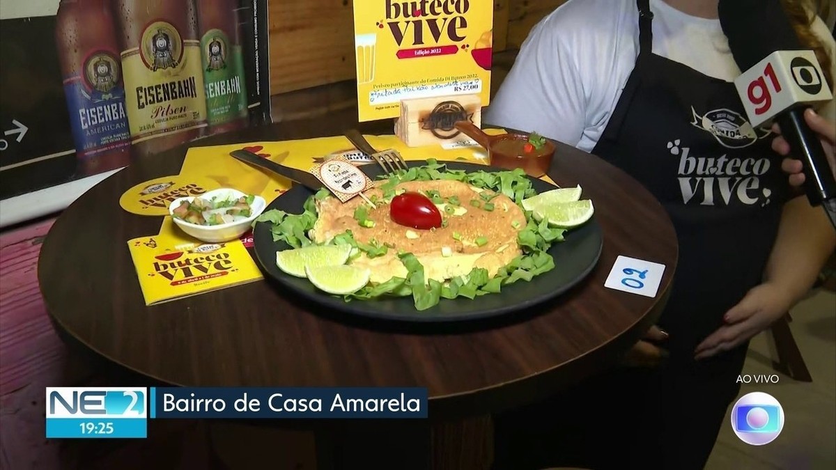 Comida di Buteco: creme de macaxeira com charque e cebola na brasa é um dos  pratos que concorrem no festival, Pernambuco