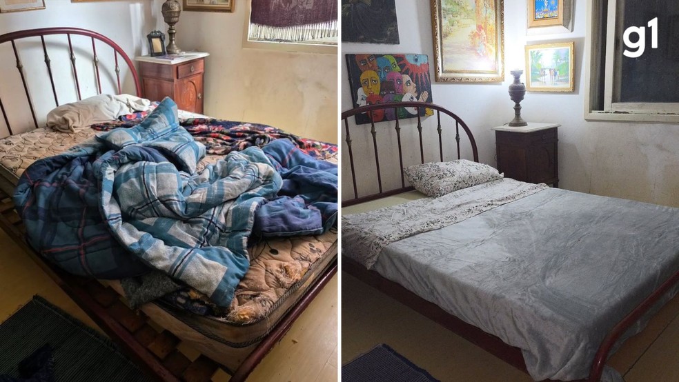 Antes e depois do quarto da ex-atriz Rejane Schumann