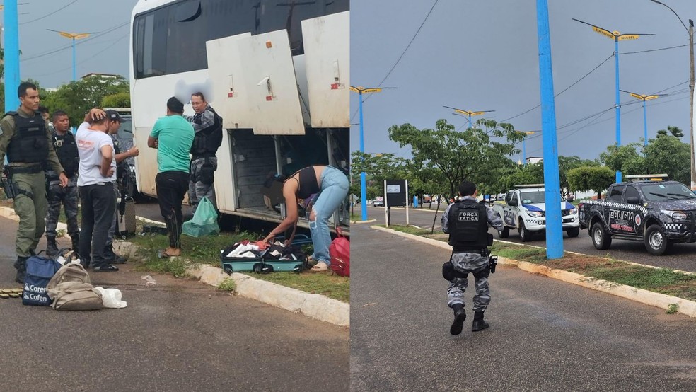 Adolescente viaja com quase 750 munições e tabletes de drogas em malas e é apreendido — Foto: Reprodução/PMPI