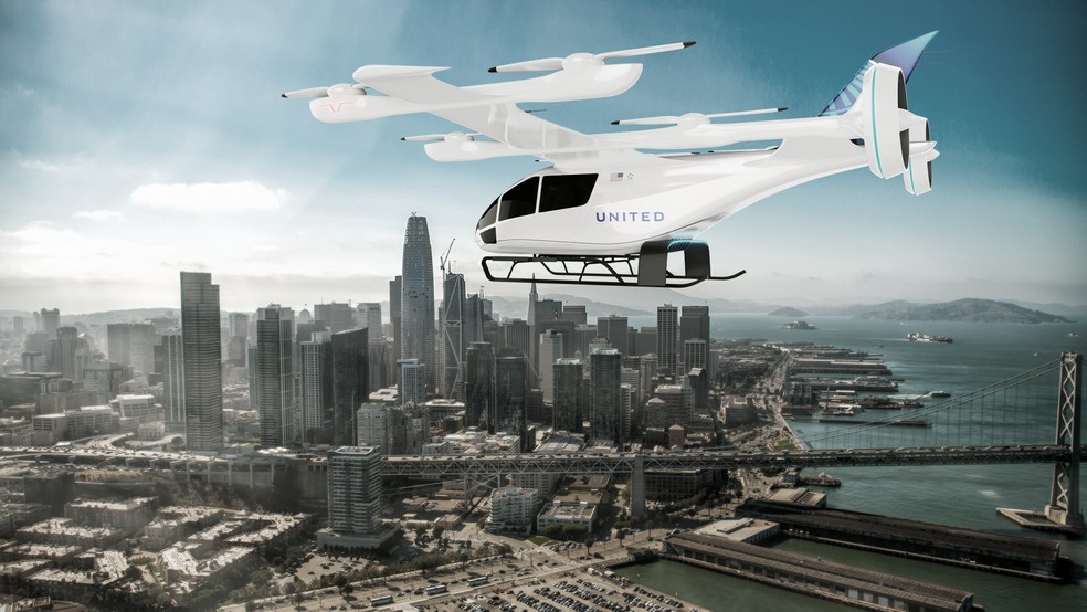 Embraer anuncia parceria com aérea para carro voador operar transporte urbano nos EUA — Foto: Divulgação/Embraer