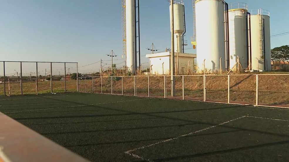 Quadra pública onde estudante de 14 anos morreu em Barretos, SP — Foto: Reprodução/EPTV