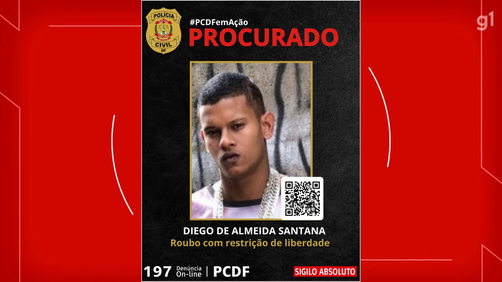 Sequestro relâmpago na Asa Norte: polícia divulga imagem de um dos suspeitos; homem está foragido