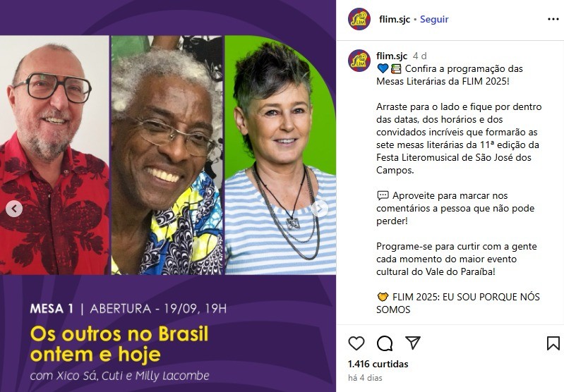 Veto a Milly Lacombe gera onda de cancelamento de convidados em feira literária de São José dos Campos