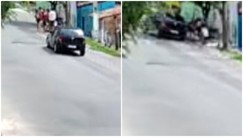 Motorista atropela bebê e adolescentes em rua no Crato (CE) — Foto: Reprodução