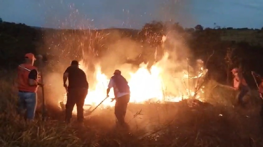 Queimada às margens de estrada atinge cerca de 1 hectare e mobiliza Defesa Civil em Avaré