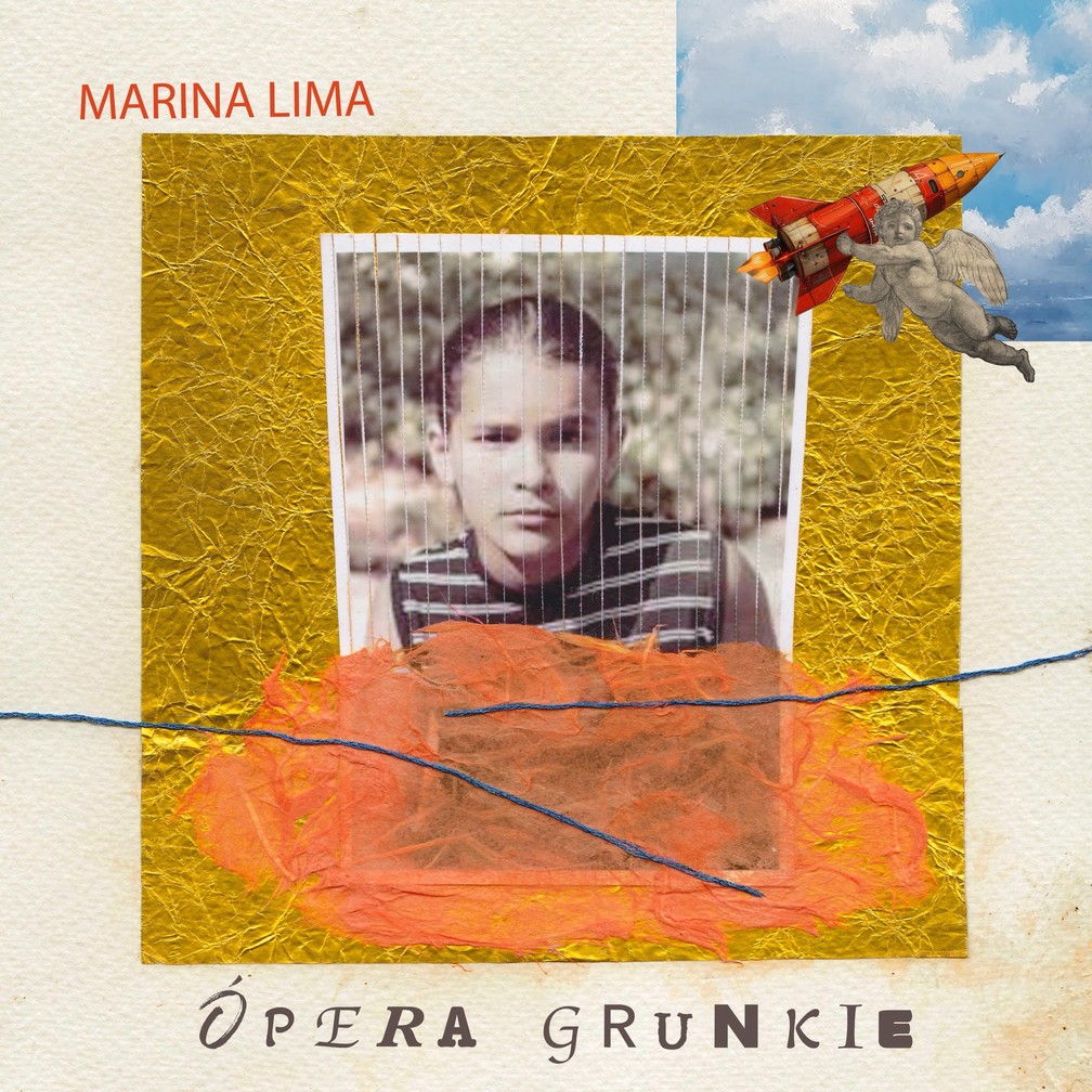 Capa do álbum 'Ópera Grunkie', de Marina Lima — Foto: Colagem de Natália Lage e arte final de Maria Valiante