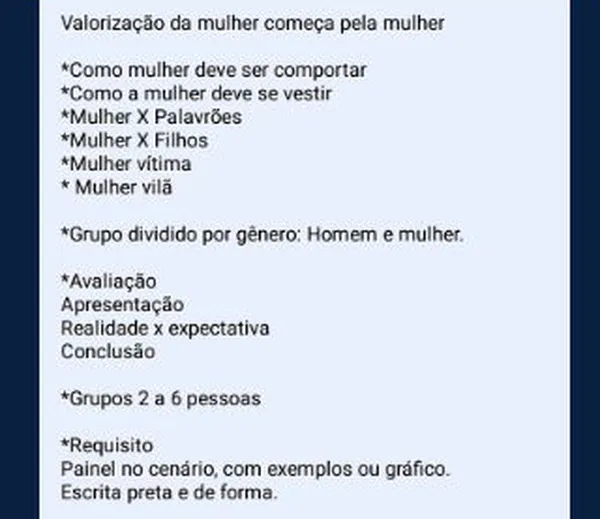 Cartazes com frases machistas em escola de Vila Velha, ES, geram revolta na  web, Espírito Santo