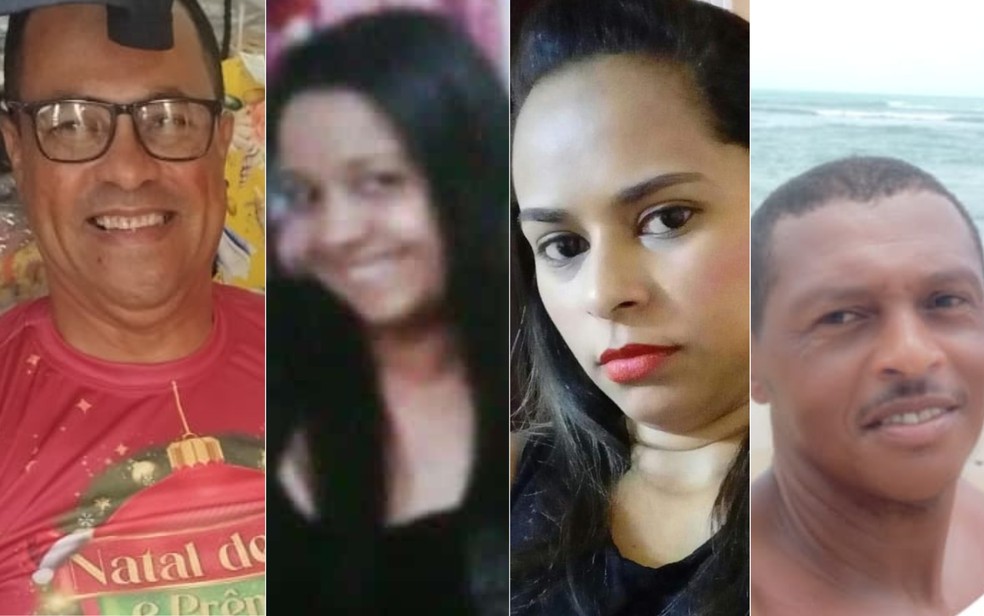 Vítimas do acidente na BR-110, em Olindina — Foto: Redes sociais