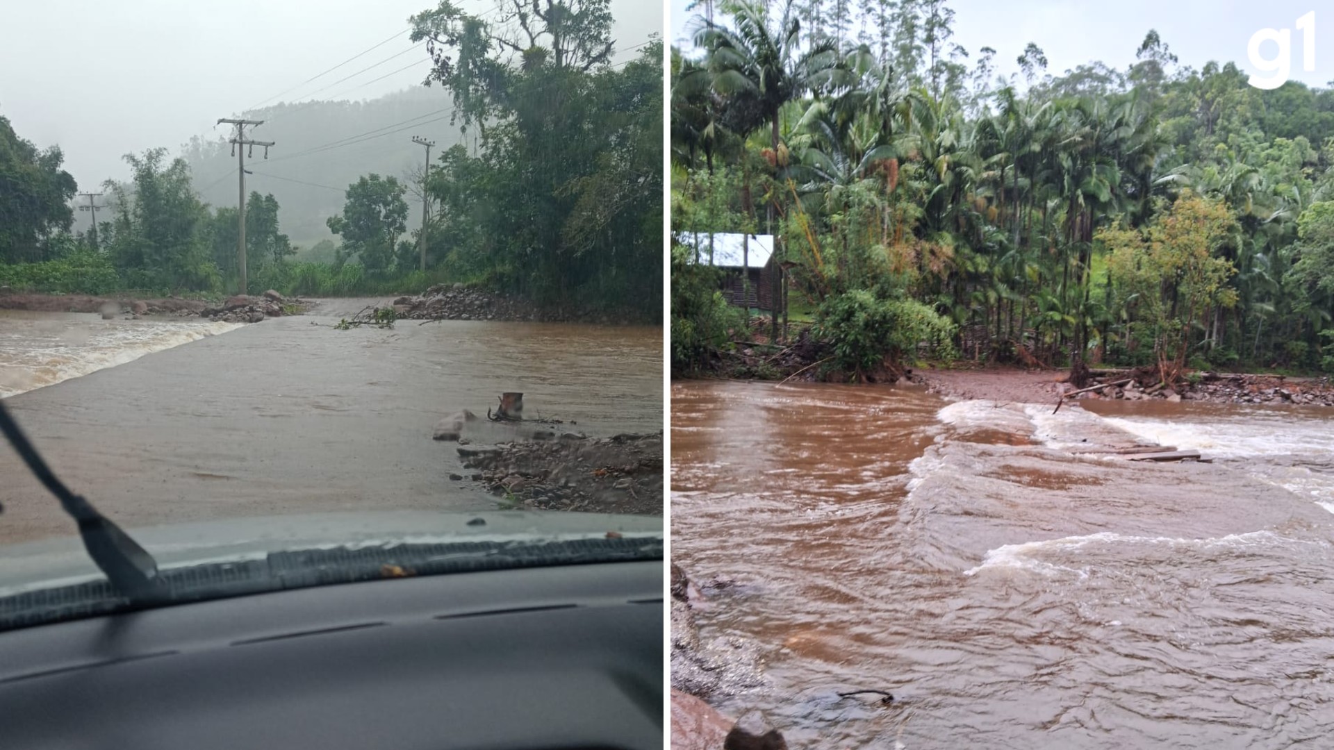 Aumento do nível de rios e arroios após chuva deixa comunidades isoladas no Litoral Norte do RS