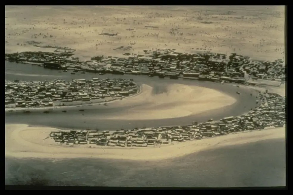 Vista área de Dubai em 1951 — Foto: Sygma via Getty Images