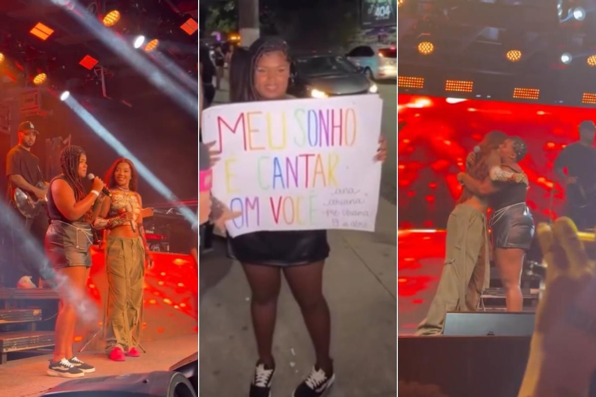Ludmilla vê cartaz e chama fã para cantar em show no litoral de SP: 'Sonho realizado'; VÍDEO