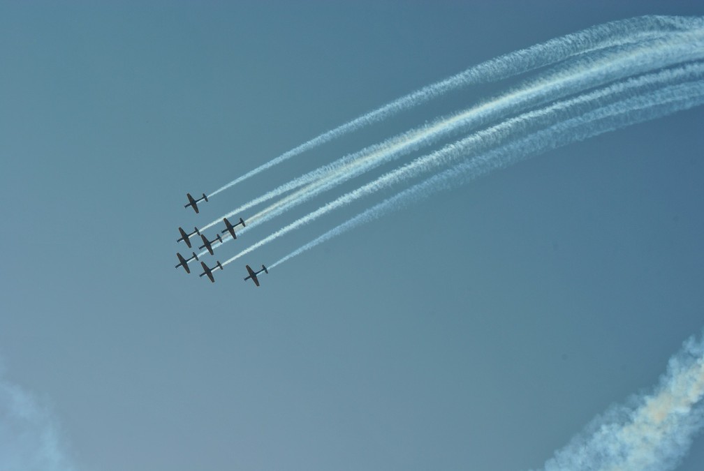 Esquadrilha da Fumaça realiza apresentação em Presidente Epitácio (SP) — Foto: Orinho/Assistente de Imprensa/AI Presidente Epitácio