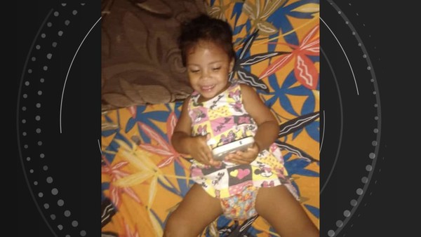 Maria Isis de Amorim, de 1 ano, filha de Juliele Vieira de Amorim (25 anos) e Myllena Carla Andrelin (companheira), que são suspeitas do crime no Espírito Santo — Foto: Divulgação