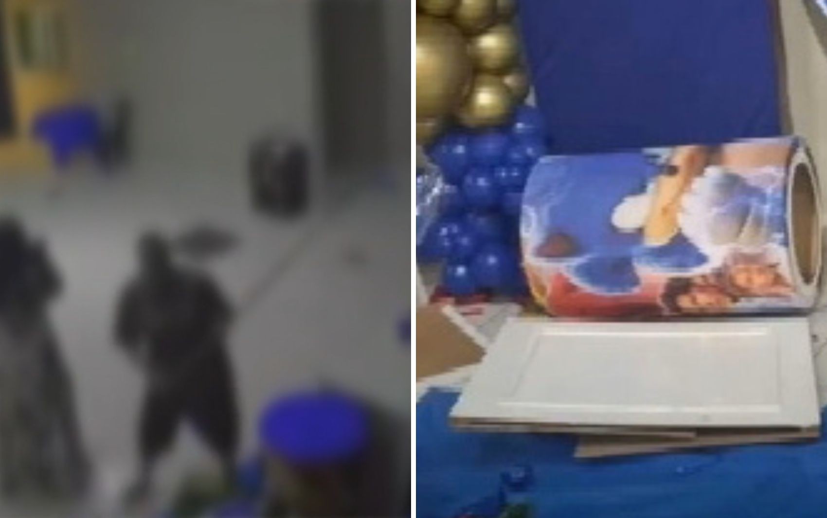 Vídeo mostra decoração destruída após convidada usar taco de sinuca em briga durante festa de aniversário do filho da ex