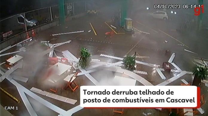 Imagens mostram danos causados por temporal em Cascavel