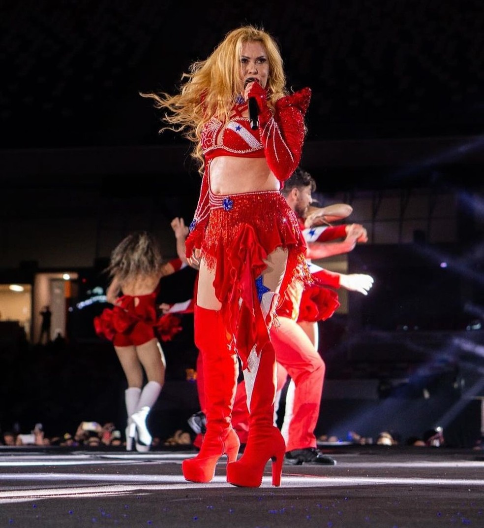 Joelma faz show na Zona Norte de Natal — Foto: Dudu Lins