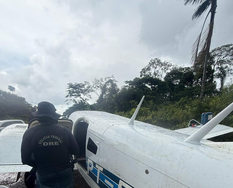 Aeronave apreendida — Foto: Reprodução PF
