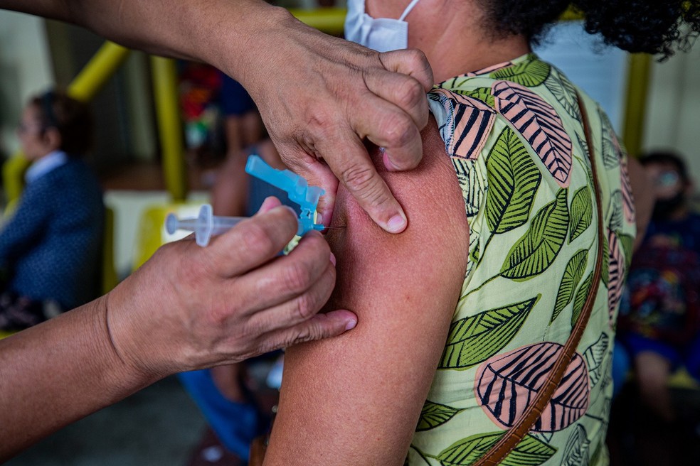 Campanha de vacinação contra Influenza em Manaus. — Foto: Divulgação/Semsa