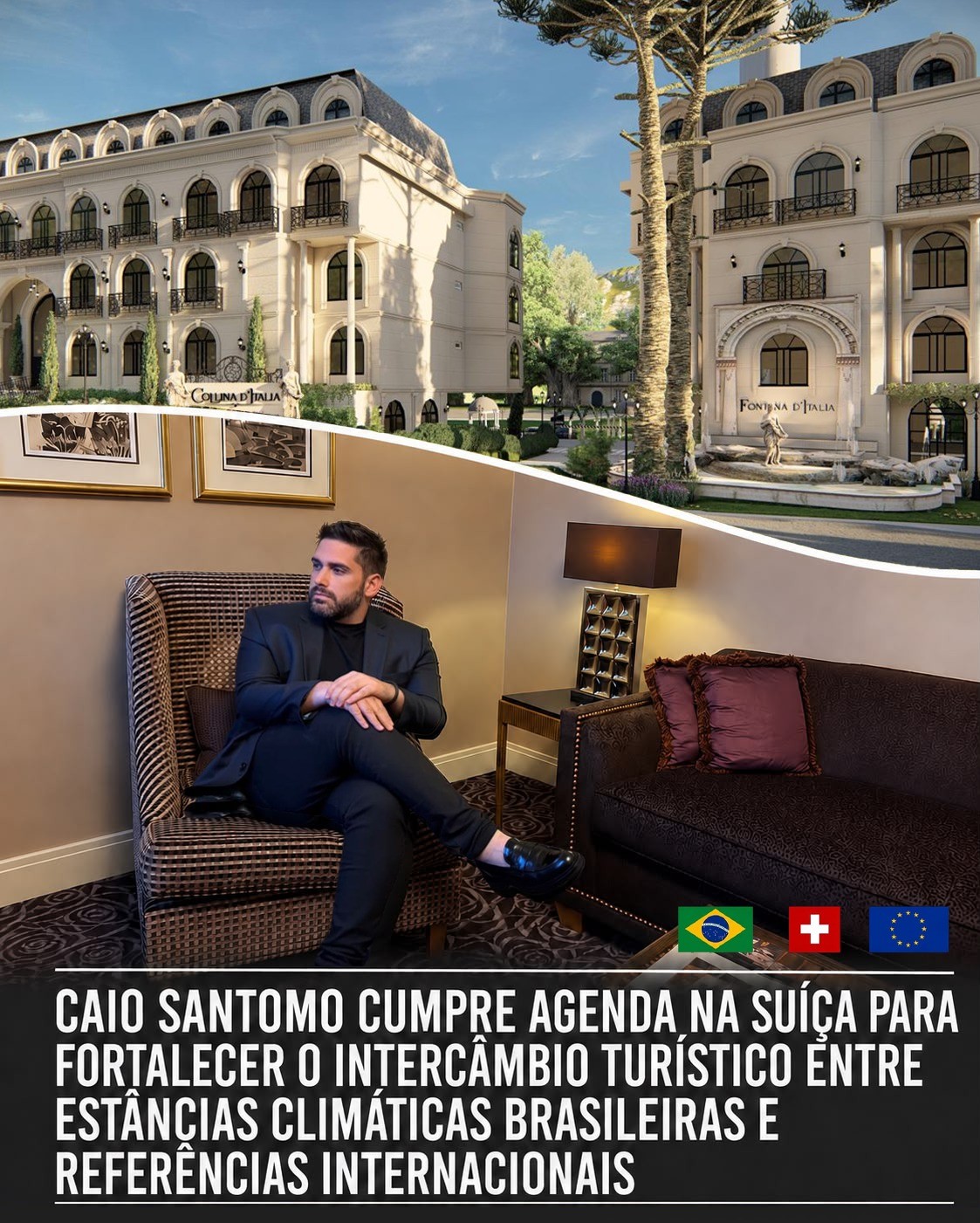 Caio Santomo cumpre agenda na Suíça para fortalecer intercâmbio turístico