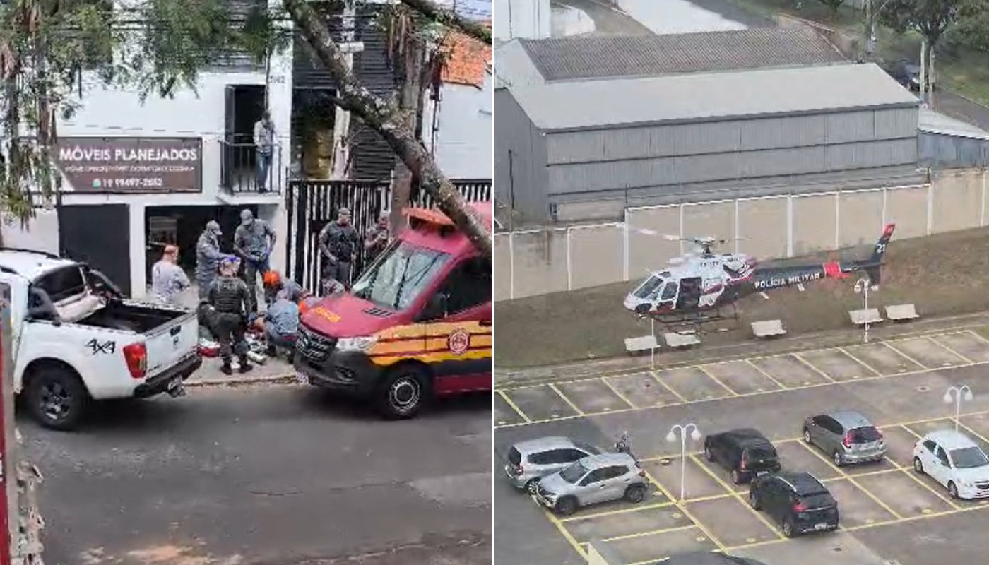Jovem fica gravemente ferido após ser atingido por placas de madeira no primeiro dia de trabalho em Campinas