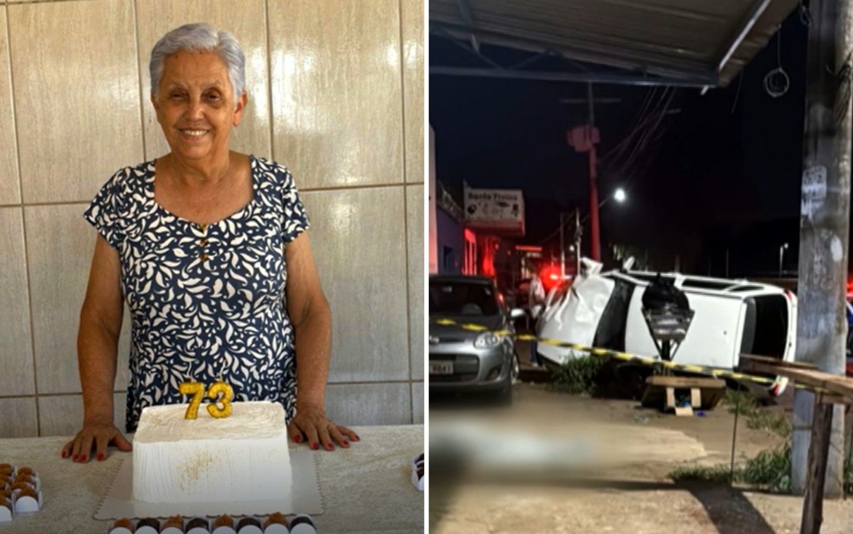 Mulher morre atropelada enquanto varria a calçada de casa um dia após fazer aniversário