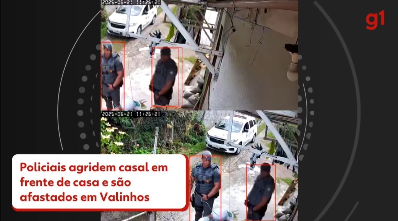 VÍDEO: PMs agridem casal na porta de casa e são afastados das funções no interior de SP