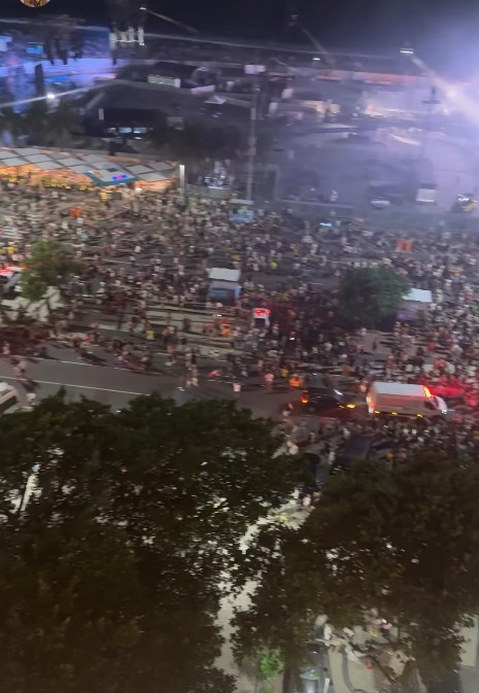 Shakira posta público em Copacabana nesta sexta — Foto: Reprodução/Instagram