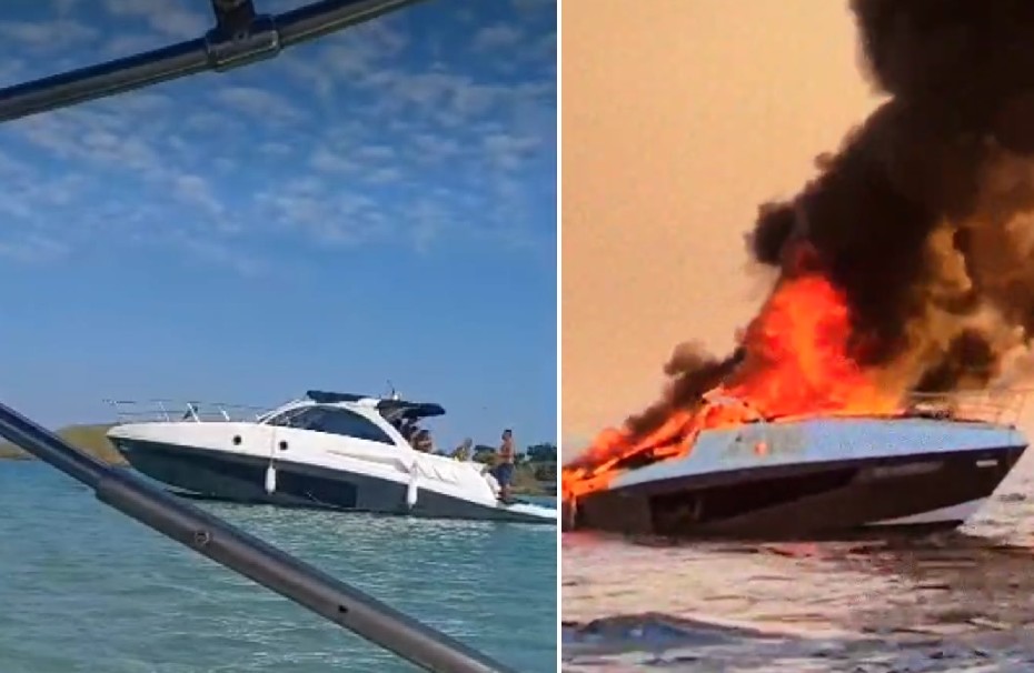 Lancha pega fogo e passageiros se jogam no mar em Cabo Frio; explosão deixou 6 em estado grave há uma semana