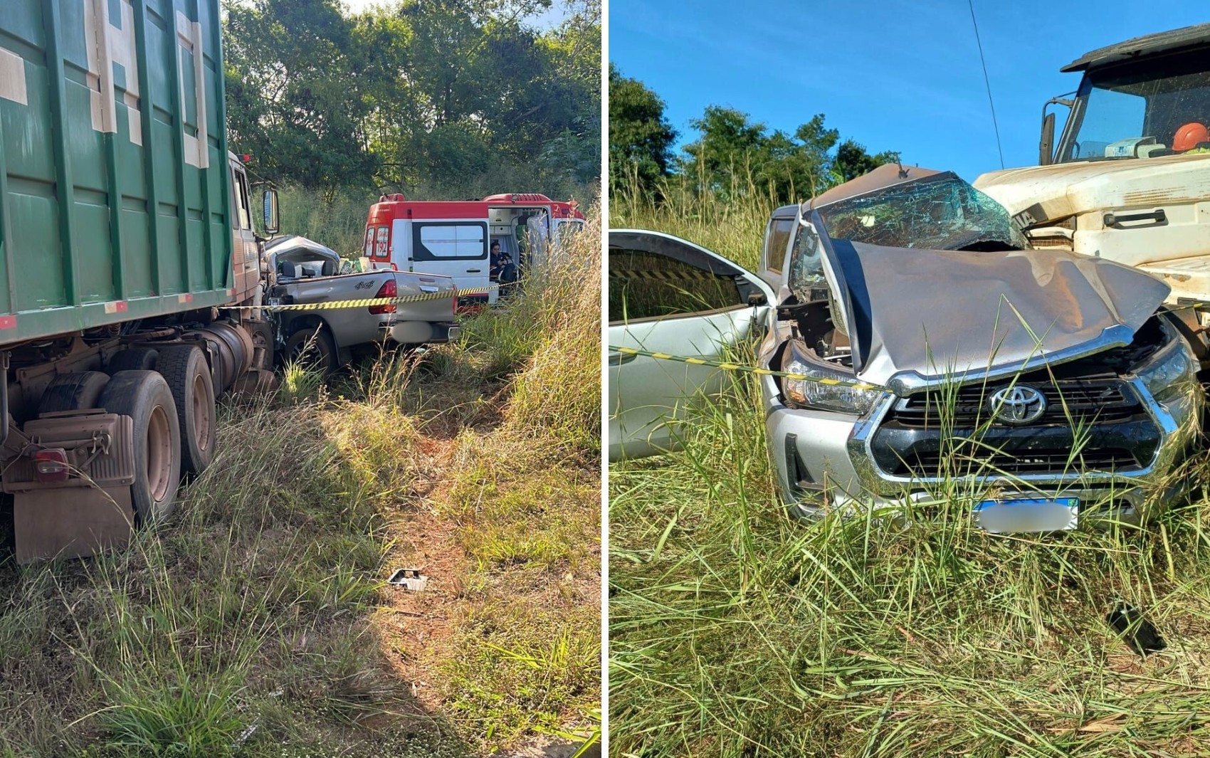 Acidente entre caminhonete e caminhão mata casal na BR-153