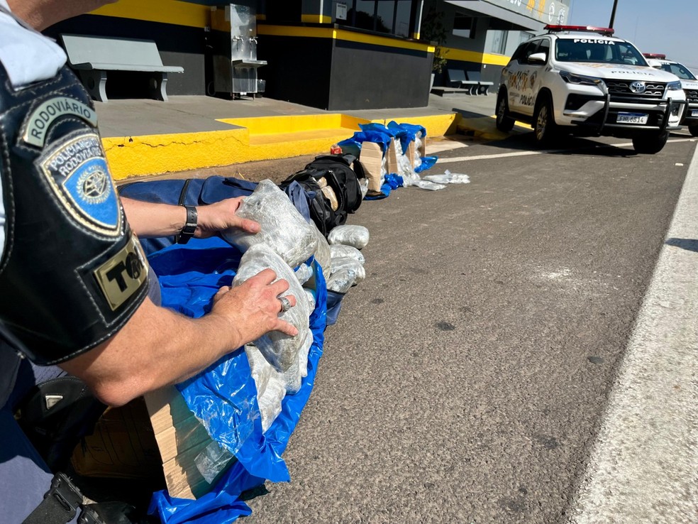 Motorista é preso com 111 kg de skank e haxixe escondido em carga de mudança, em Presidente Prudente (SP) — Foto: Polícia Rodoviária