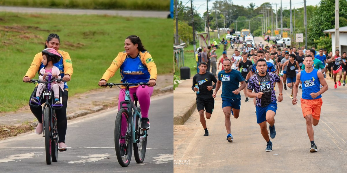 No Acre, cicleata e corrida reúnem quase 400 atletas em aniversário da cidade mais ocidental do país