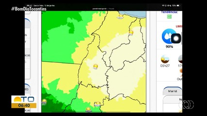 Veja a previsão do tempo do Tocantins nesta sexta-feira (12)