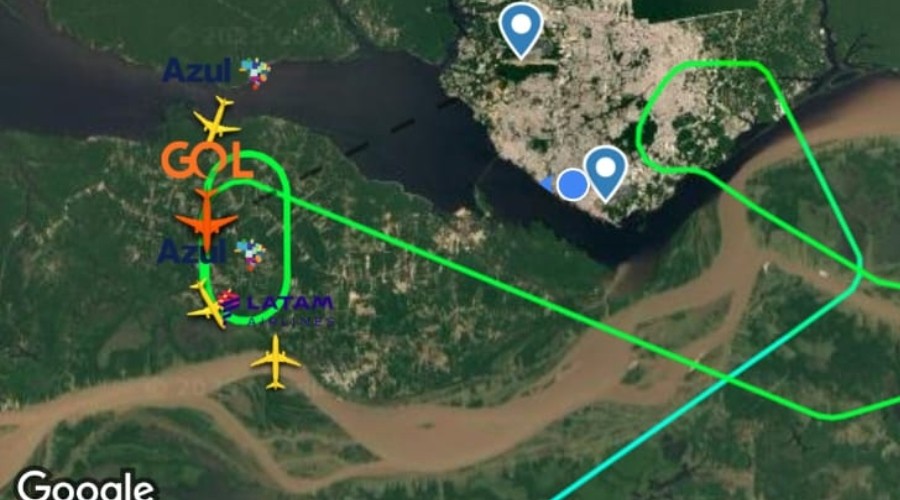 Temporal impede pouso de quatro voos no Aeroporto de Manaus neste sábado