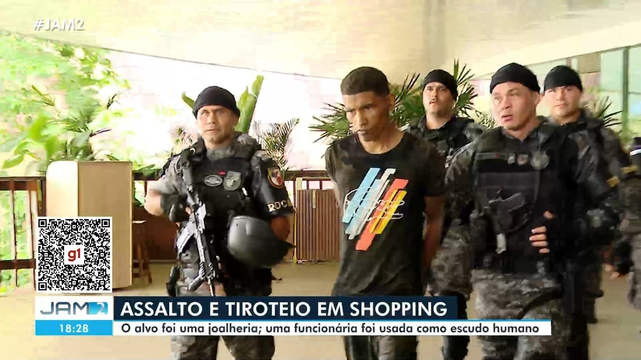 Segundo suspeito de assaltar joalheria em shopping de Manaus é morto em confronto com a polícia