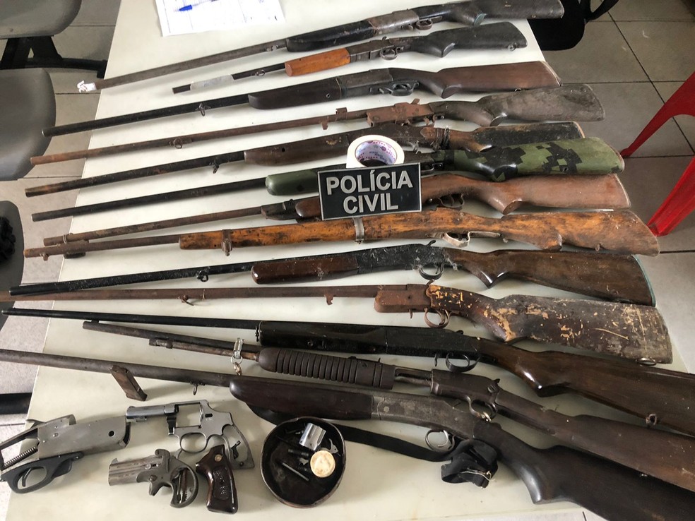 Polícia encontra fábrica clandestina de armas de fogo na Vila Irmã Dulce, na Zona Sul de Teresina — Foto: Polícia Civil