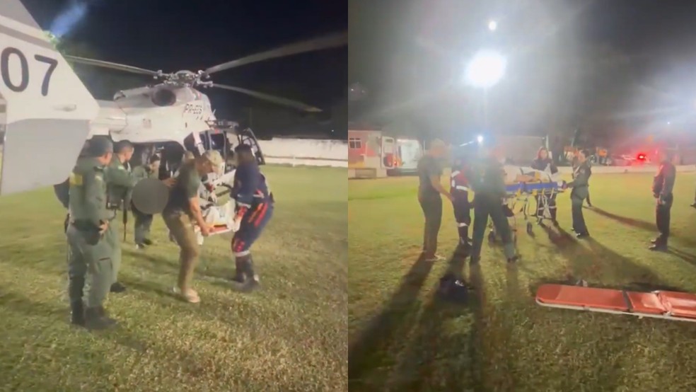 Policial civil pilotava moto quando sofreu acidente de trânsito em Iguatu, no Ceará. — Foto: SSPDS/Reprodução