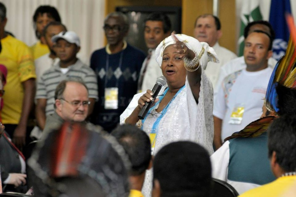 Mãe Bernadete era líder quilombola na cidade de Simões Filho — Foto: Redes socias