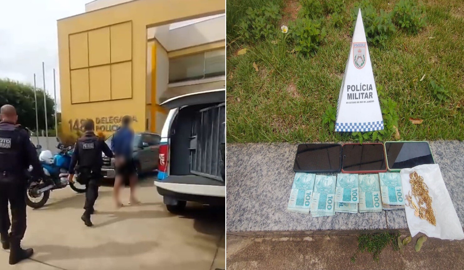 Um homem é preso e um adolescente apreendido suspeitos de assaltar residência e fazer refém casal de idosos em Cardoso Moreira