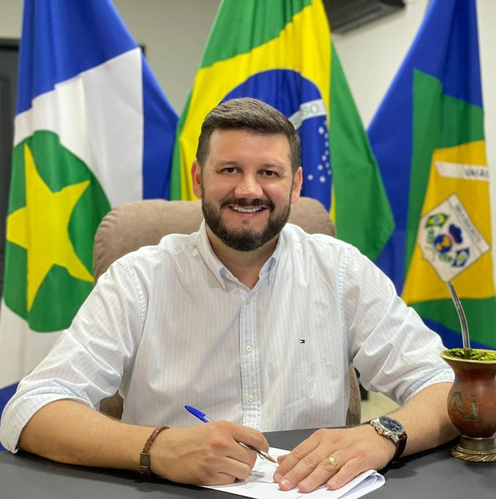 Prefeito de Brasnorte, Edelo Ferrari, afirma que Brasnorte é o futuro celeiro de Mato Grosso. — Foto: Prefeitura de Brasnorte - MT