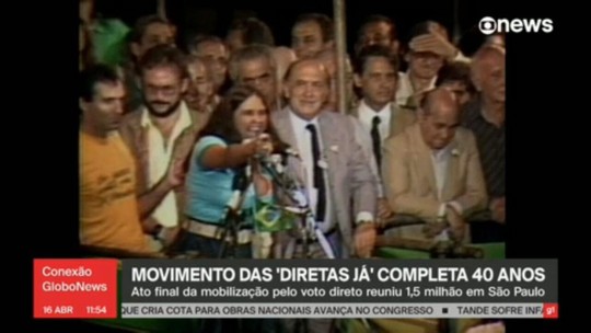 Movimento das 'Diretas Já' completa 40 anos - Programa: Conexão Globonews 