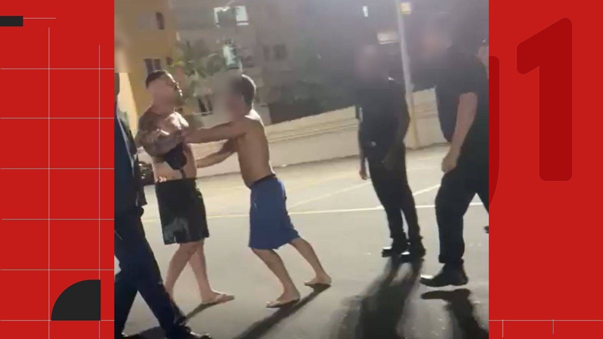 Soldado é preso após agredir uma policial militar e outros PMs em estacionamento de supermercado, em Vitória