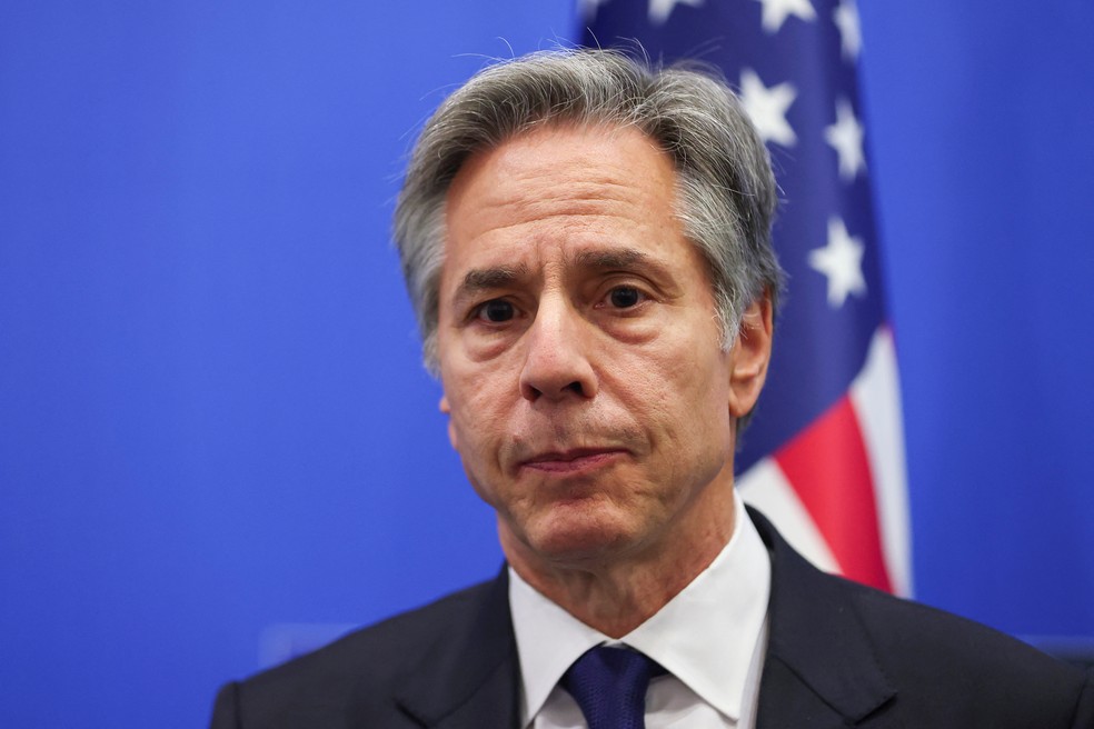 Antony Blinken em imagem de 4 de abril de 2023 — Foto: Johanna Geron/Reuters