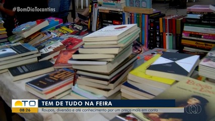 Na feira tem roupas, diversão e até conhecimento com preço mais em conta