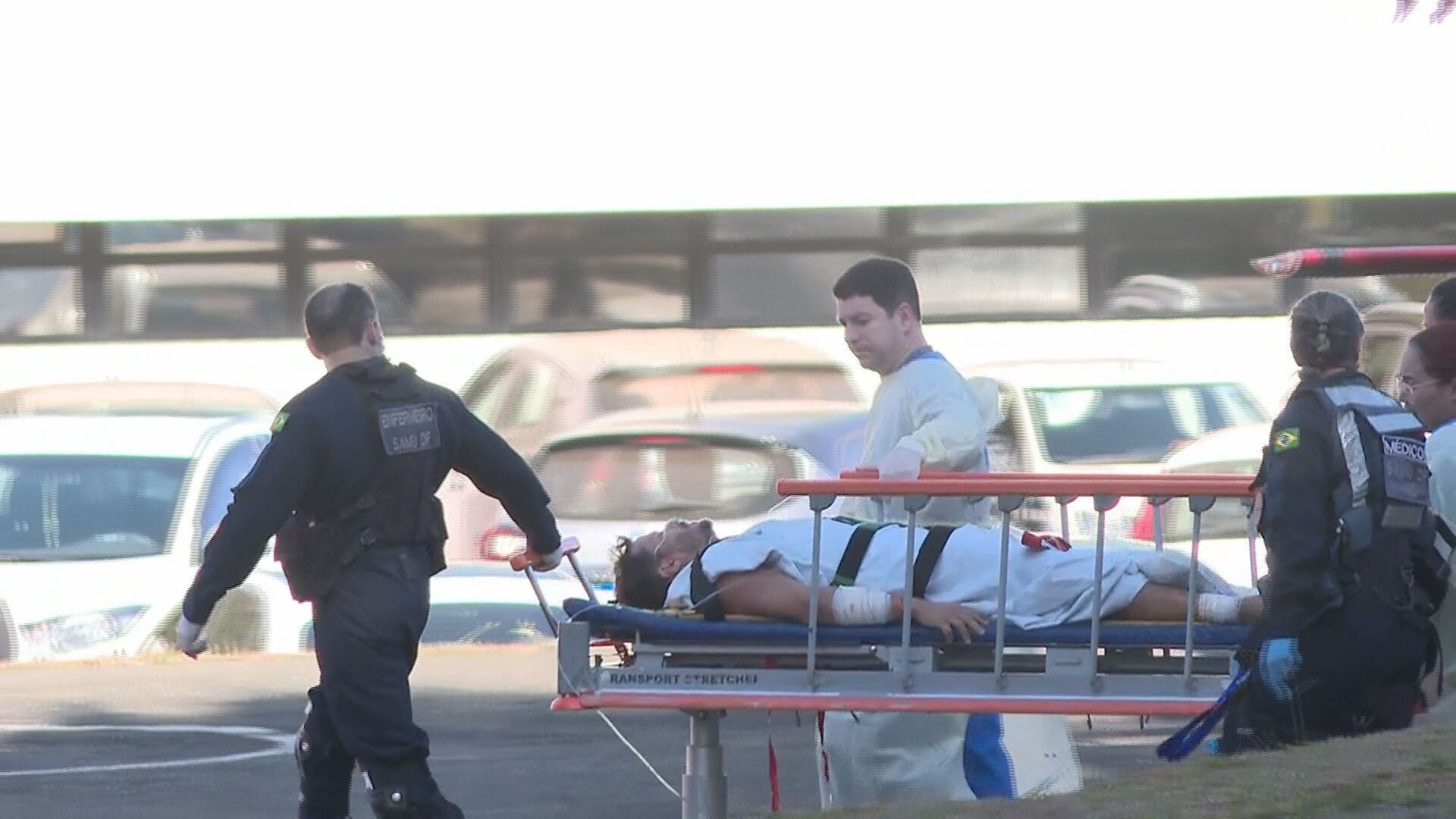 Piloto do helicóptero que caiu em Goiás chega a hospital de Brasília em estado grave 