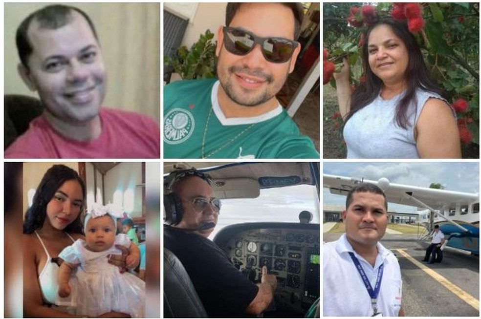 Veja quem são os passageiros que estavam em voo que caiu no Acre — Foto: Reprodução/Arte g1