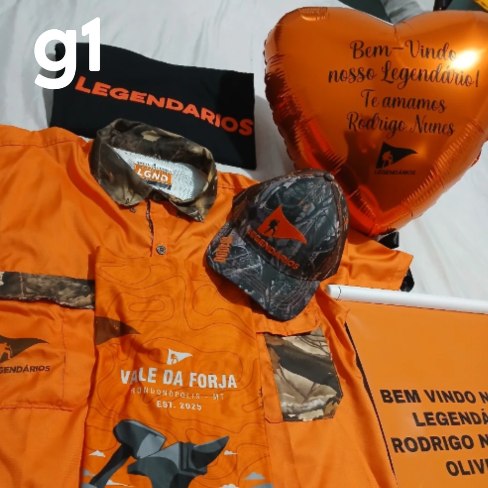 Esposa de Rodrigo Nunes de Oliveira publicou foto nas redes sociais com itens de boas-vindas para quando marido voltasse — Foto: Reprodução