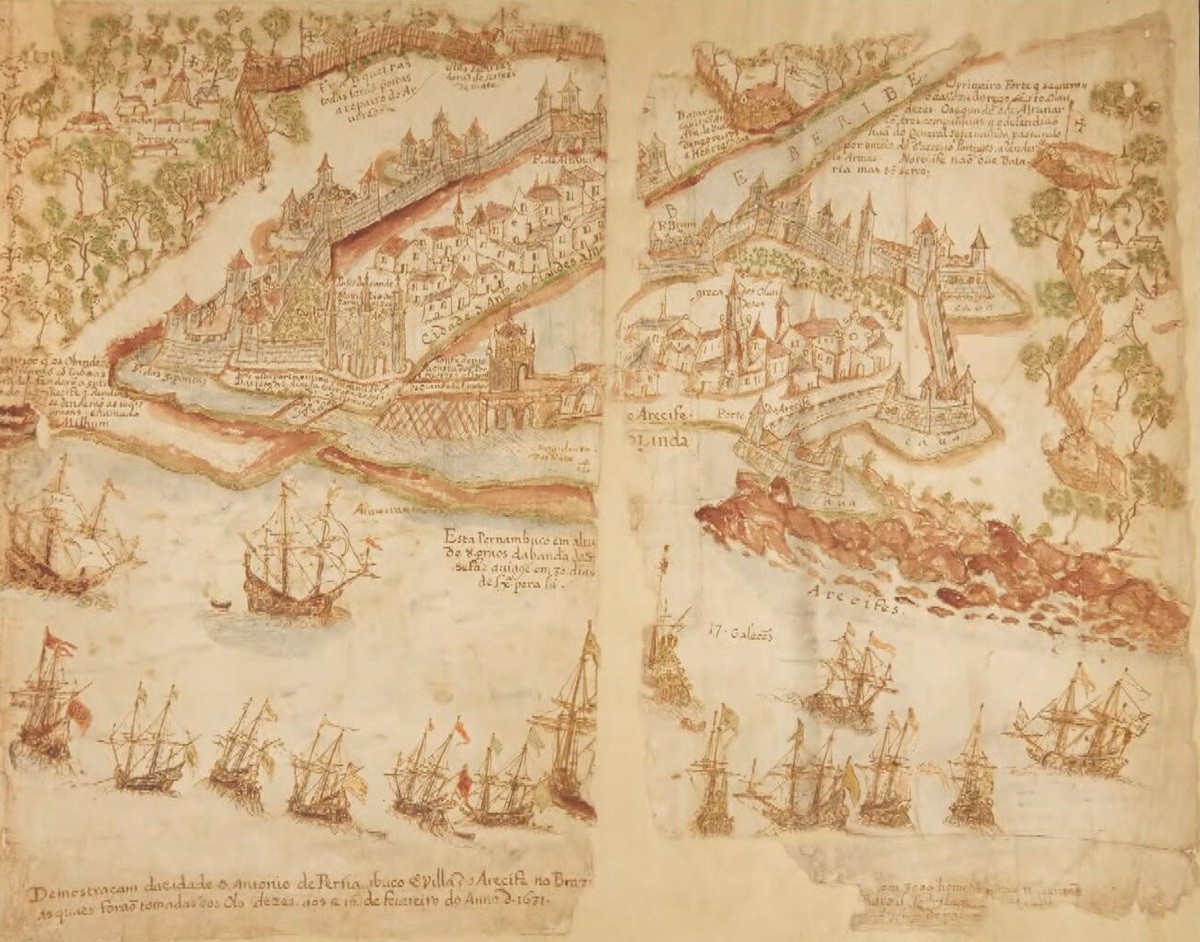 Mapa inédito mostra cerco português que expulsou os holandeses do Brasil em 1654; veja imagens do documento