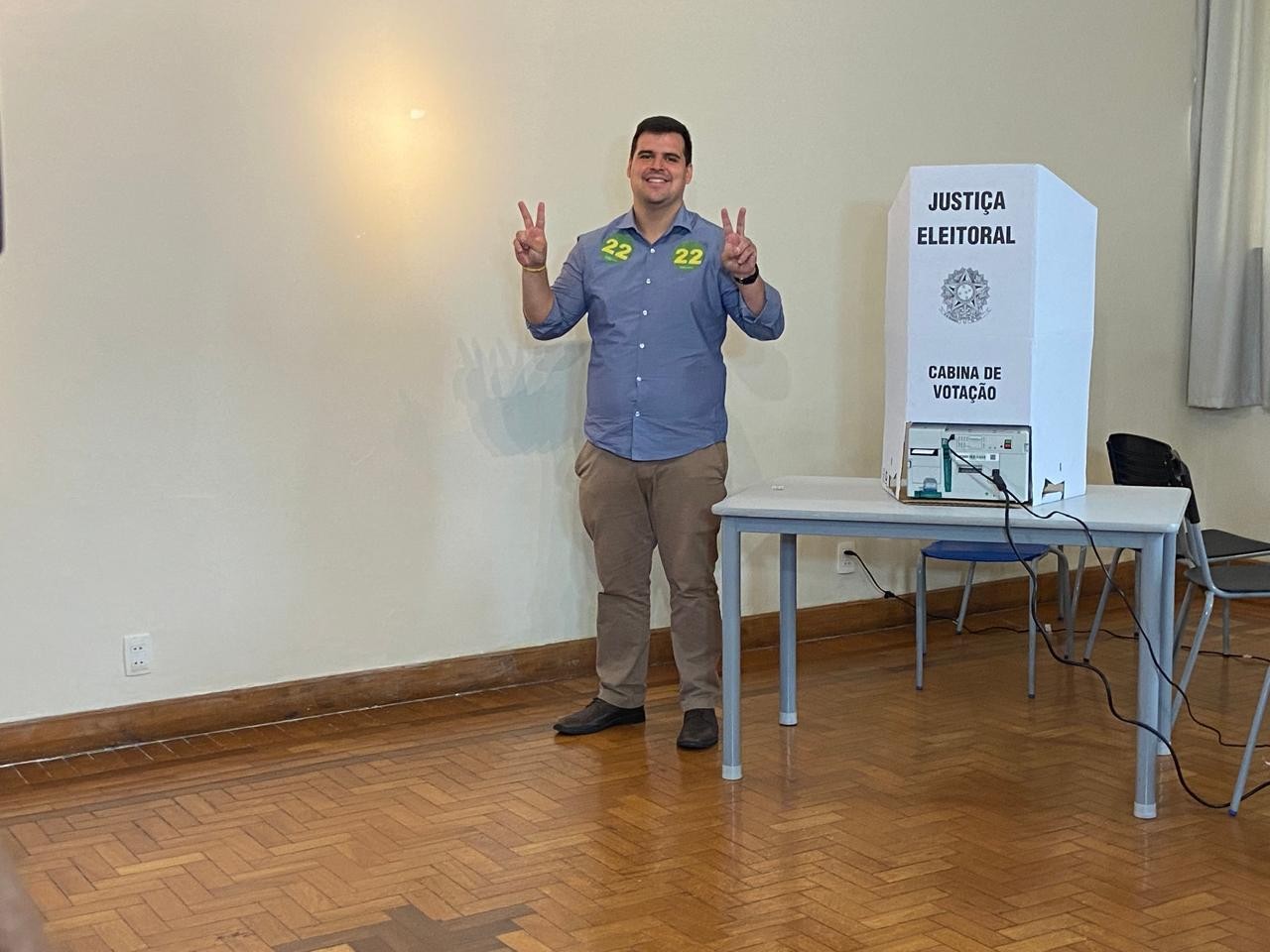 Bruno Engler (PL), candidato à prefeitura, vota em Belo Horizonte