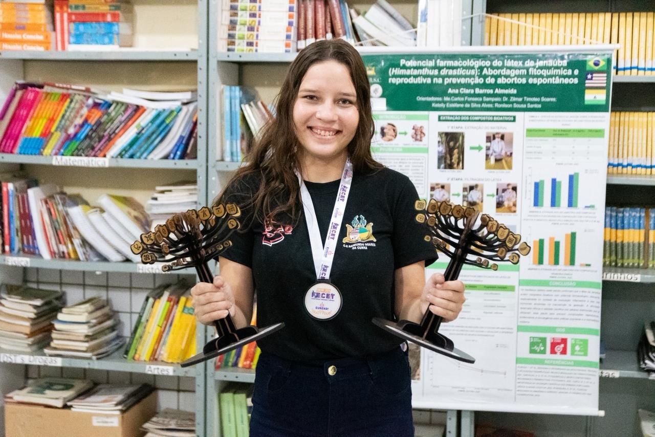 Estudante do MA vence feira científica com pesquisa sobre uso medicinal da Janaúba e representará Brasil nos EUA
